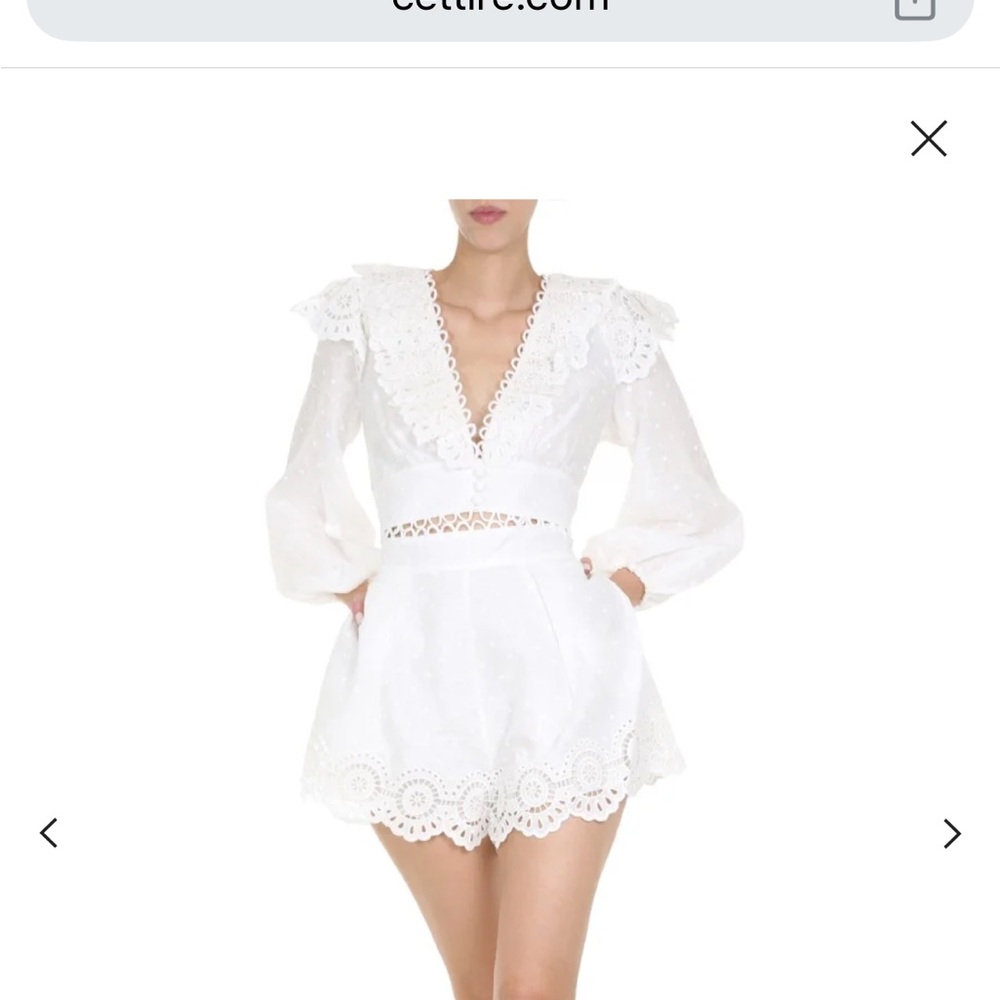 Elegant White Lace Top / Blouse
